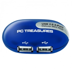 Mini USB 4 Port Hub Navy Blue